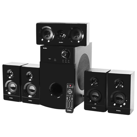   SVEN HT-210, 5.1, 125 , Bluetooth, Optical, Coaxial, FM, , , SV-014124