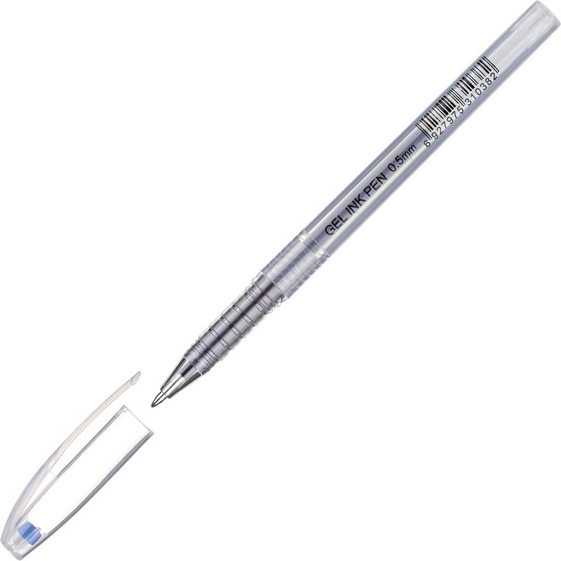 Ручка гелевая неавтоматическая Attache Ice синий стерж, 0,5мм