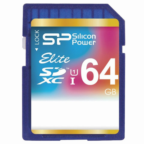   SDXC, 64 GB, SILICON POWER Elite, UHS-I U1, 85 /. (class 10), SP064GBSDXAU1V1
