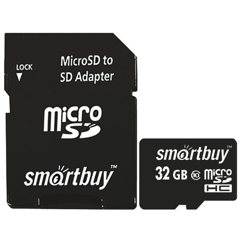   micro SDHC, 32 GB, SMARTBUY, 10 /. (class 10),  , SB32GBSDCL10-01