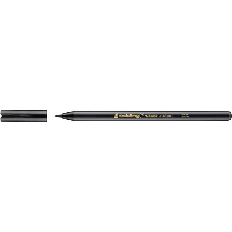 Ручка -кисть для бумаги Edding 1340/1, черный