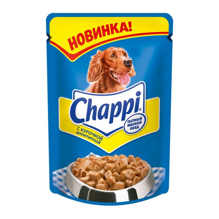 Влажный корм Chappi "Аппетитная курочка" для собак, пауч, 100 г