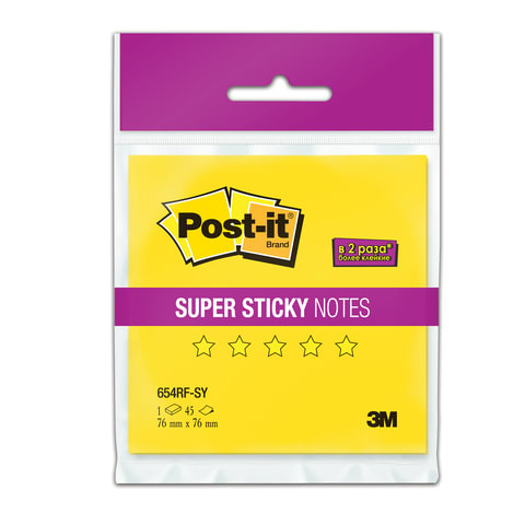   () POST-IT Super Sticky, 7676 , 45 .,  , 654RF-SY