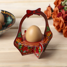 Подставка пасхальная на 1 яйцо «Цветы» (корзинка)
