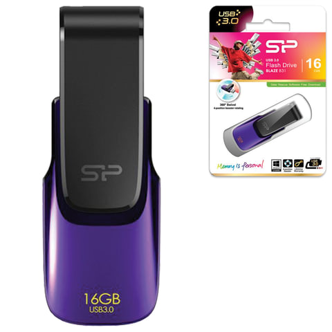 - 16 GB SILICON POWER Blaze B31 USB 3.1, , SP16GBUF3B31V1U