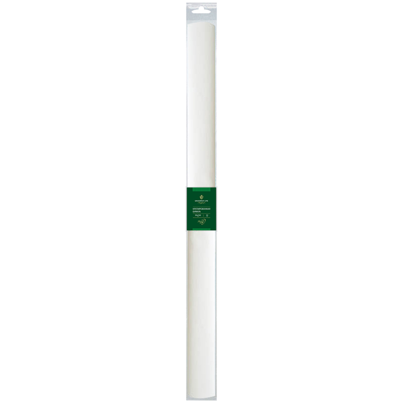 Бумага крепированная Greenwich Line, 50*250см, 32г/м2, белая, в рулоне, пакет с европодвесом