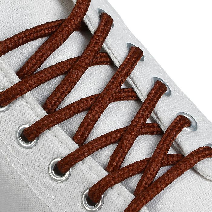 Шнурки для обуви, круглые, d = 4,5 мм, 120 см, цвет коричневый