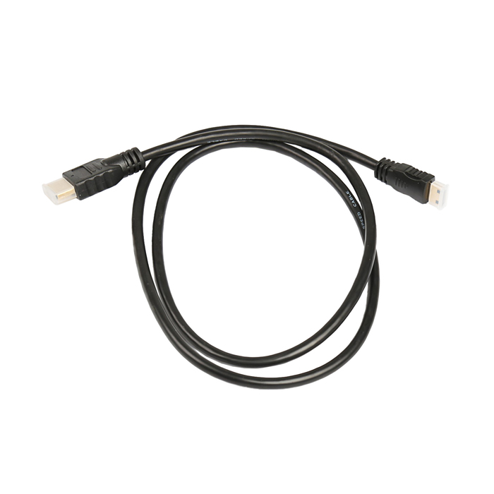 Кабель HDMI - Mini HDMI, чёрный, оплётка резина, 1 метр