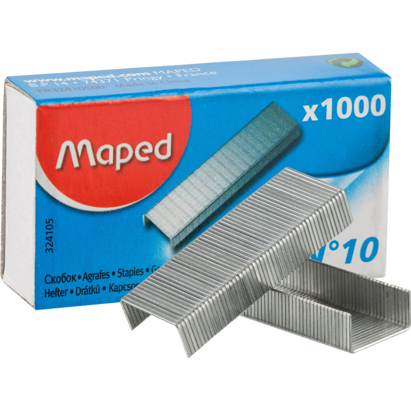 Скобы для степлера 10 Maped оцинкованные 1000 шт./уп