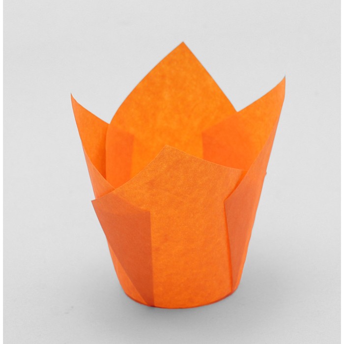 Форма бумажная "Тюльпан" 5 х 8 см, оранжевый