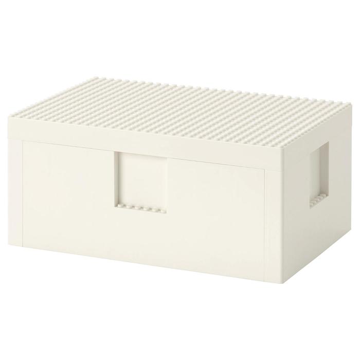 LEGO® контейнер с крышкой БЮГГЛЕК, 26 x 18 x 12 см, цвет белый