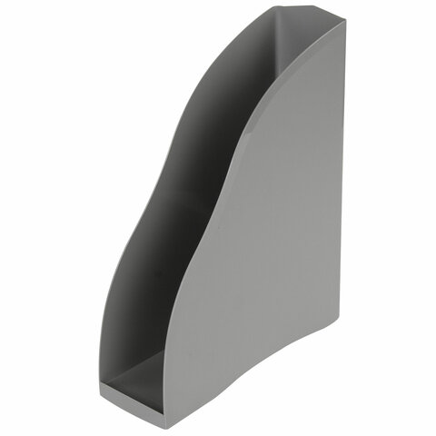 Лоток вертикальный для бумаг BRAUBERG "Cosmo" (260х85х315 мм), серый, 237007