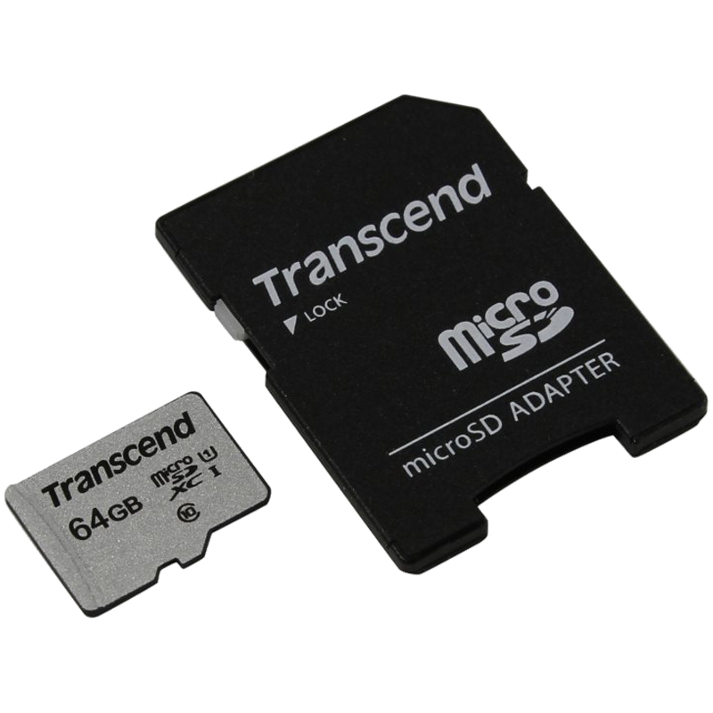   Transcend MicroSDXC 64Gb, Class 10 UHS-I U-1,   95/ (  SD)