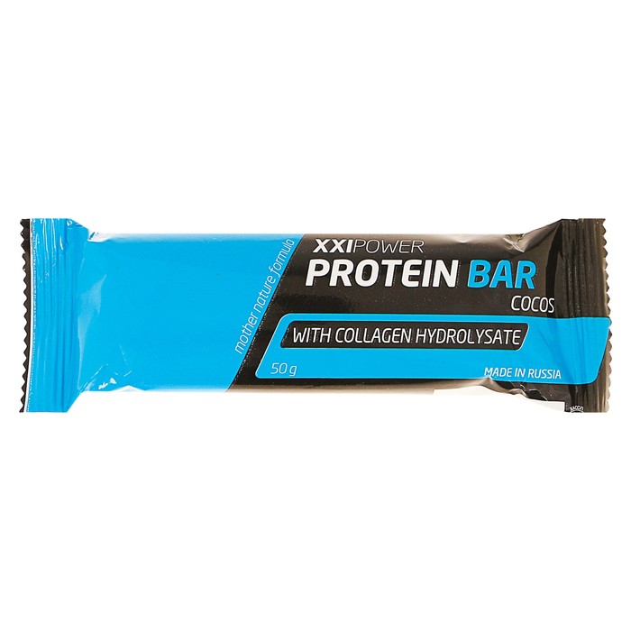 Батончик XXI век "Protein Bar" с коллагеном, 50 г Кокос / шоколадная глазурь