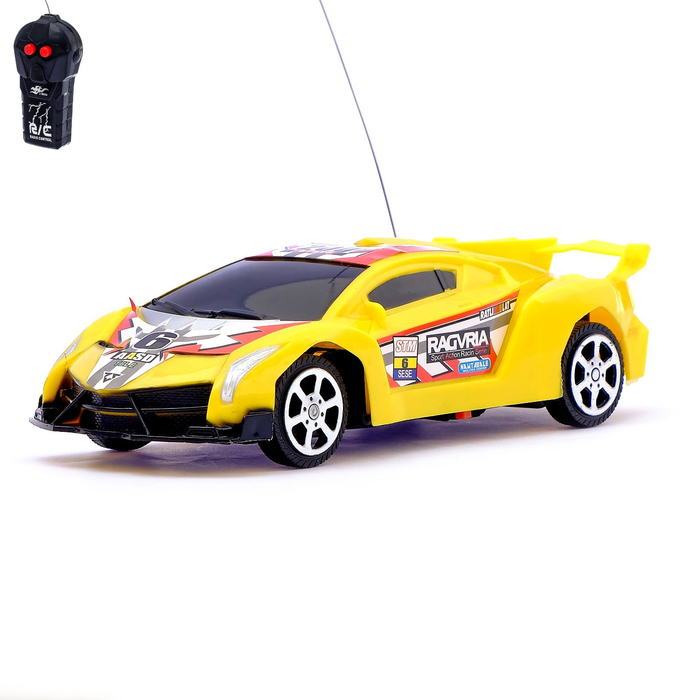 Машина радиоуправляемая «Ламбо», работает от батареек, цвет желтый