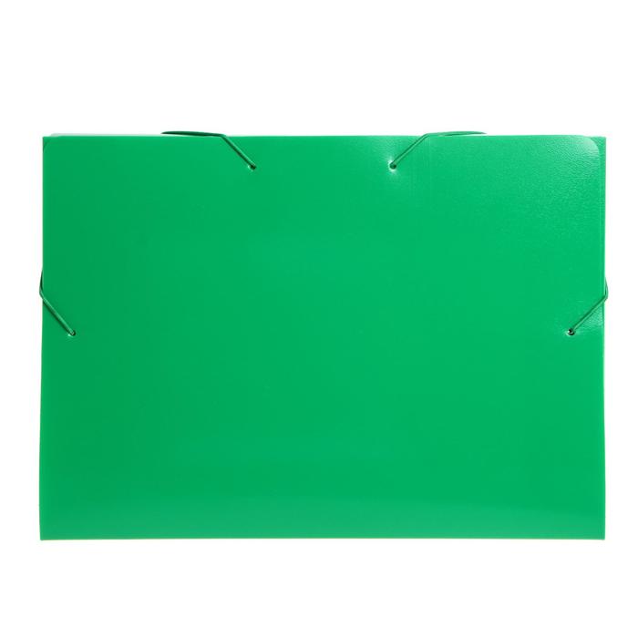 Папка-короб на резинке А4, 700 мкм, Calligrata, корешок 40 мм, до 300 листов, зелёная