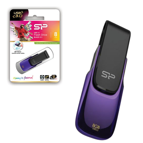- 8 GB, SILICON POWER B31, USB 3.0, , SP08GBUF3B31V1U