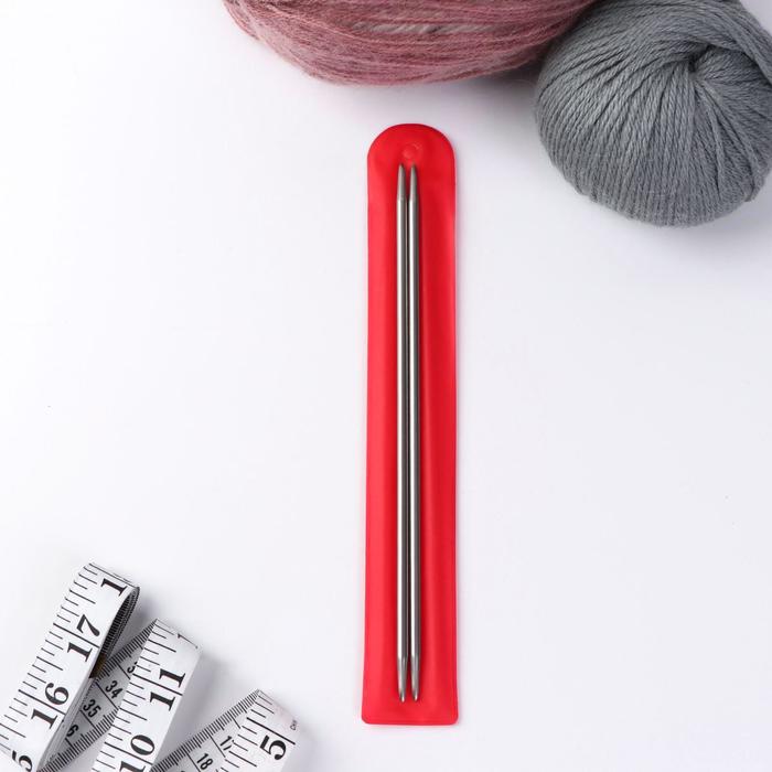 Спицы для вязания, прямые, d = 4,5 мм, 20 см, 2 шт