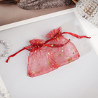 Мешочек подарочный "Вспышки" 7*9, цвет пыльно-розовый с золотом