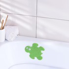 Мини-коврик для ванны Доляна «Черепашка», 11?13,5 см, цвет зелёный