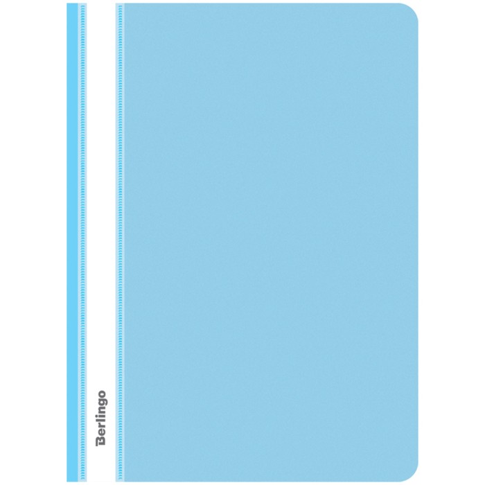 Папка-скоросшиватель пластиковая А4 Berlingo, 180 мкм, голубая, с прозрачным верхом, до 100 листов