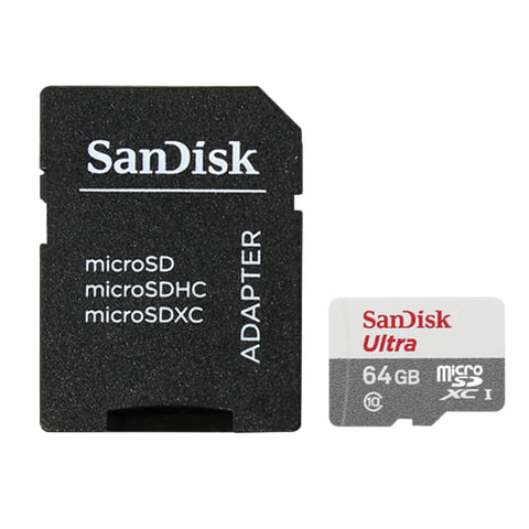   microSDXC, 64 GB, SANDISK Ultra UHS-I U1, 80 / (class 10), , QUNS-064G-GN3MA