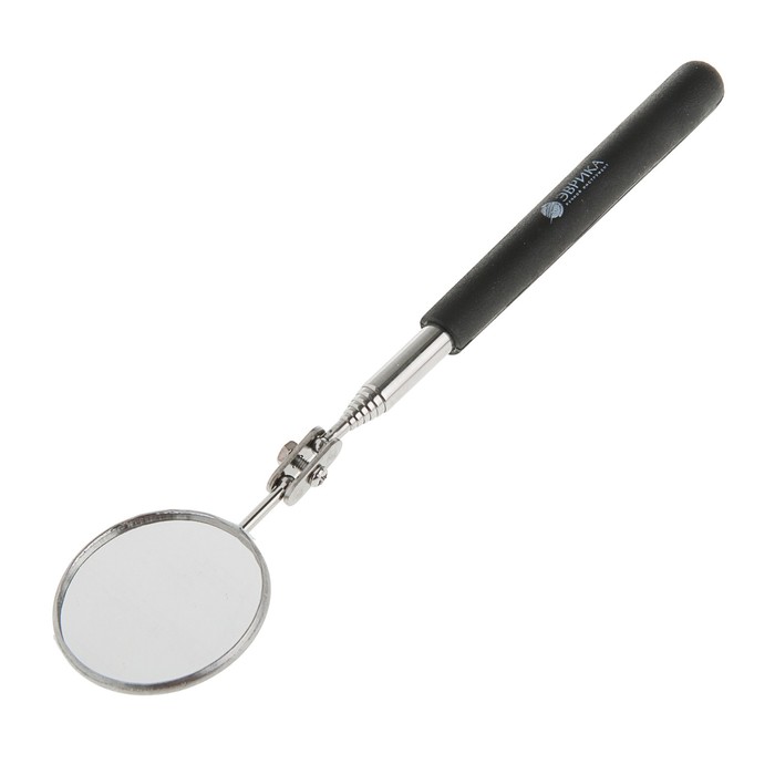 Зеркало "Эврика", телескопич., круглое, с резиновой ручкой, max длина 933 мм, d = 571 мм