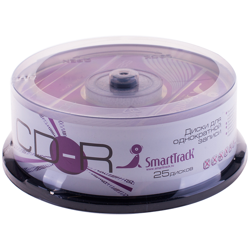Диск CD-R 700Mb Smart Track 52x Cake Box (25шт)