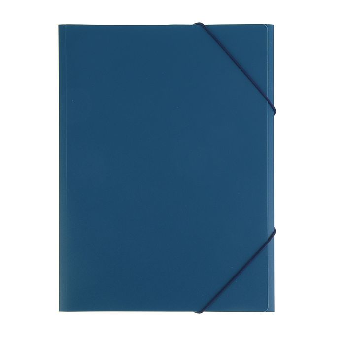 Папка на резинке А4, корешок 33мм, синяя