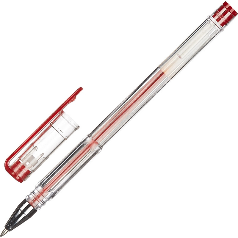 Ручка гелевая неавтоматическая Attache красный стерж., 0,5мм, без манж