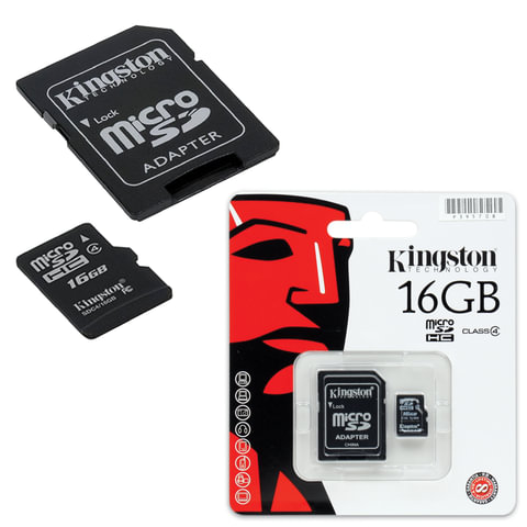   micro SDHC, 16 GB, KINGSTON, 4 /. (class 4),  , SDC4/16GB