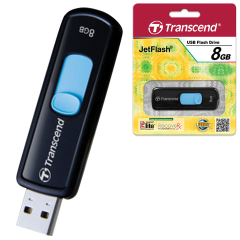 - 8 GB, TRANSCEND Jet Flash 500, USB 2.0., , TS8GJF500