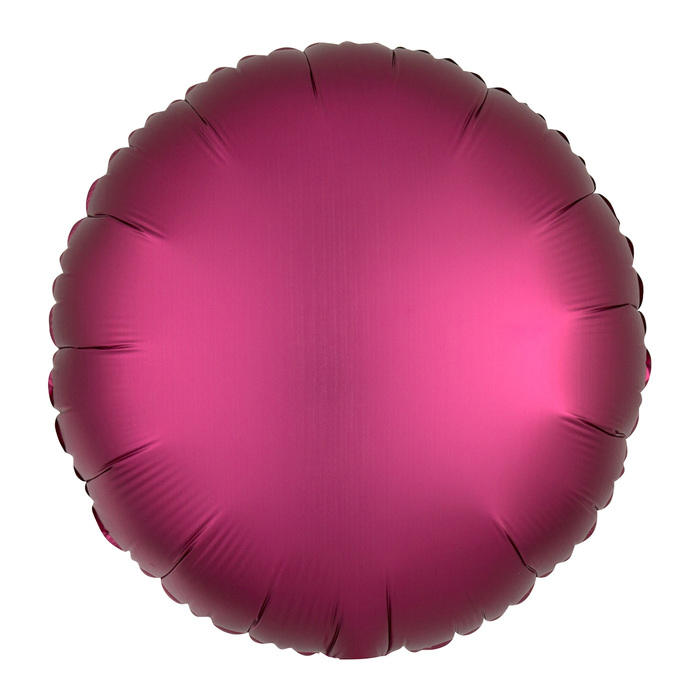 Шар фольгированный 5" «Круг» с клапаном, матовый, цвет бургундия