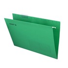 Подвесные папки A4/Foolscap (404х240 мм) до 80 л., 10 шт., зеленые, картон, STAFF, 270934