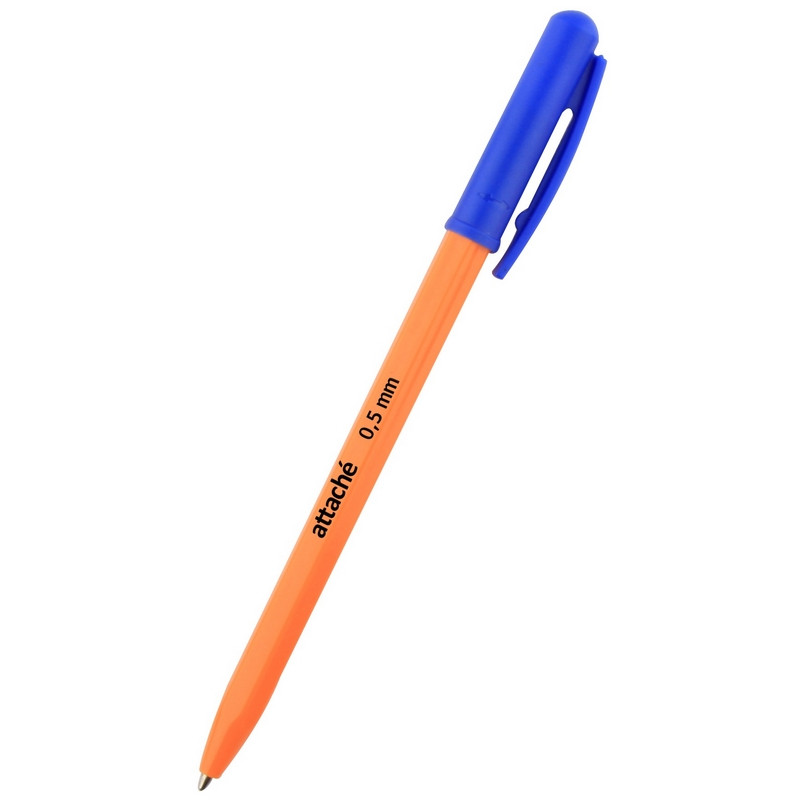 Ручка шариковая автоматическая. Attache Economy оранж.корп., синий стерж