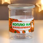 Копилка-банка пластик "Коплю на мандаринки"