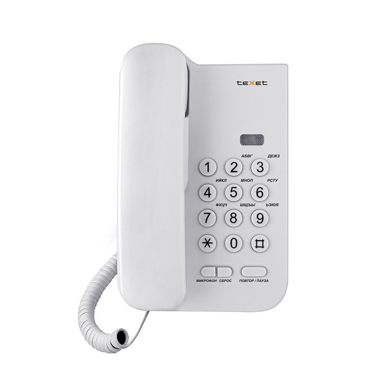 Телефон проводной teXet ТХ-212 светло-серый