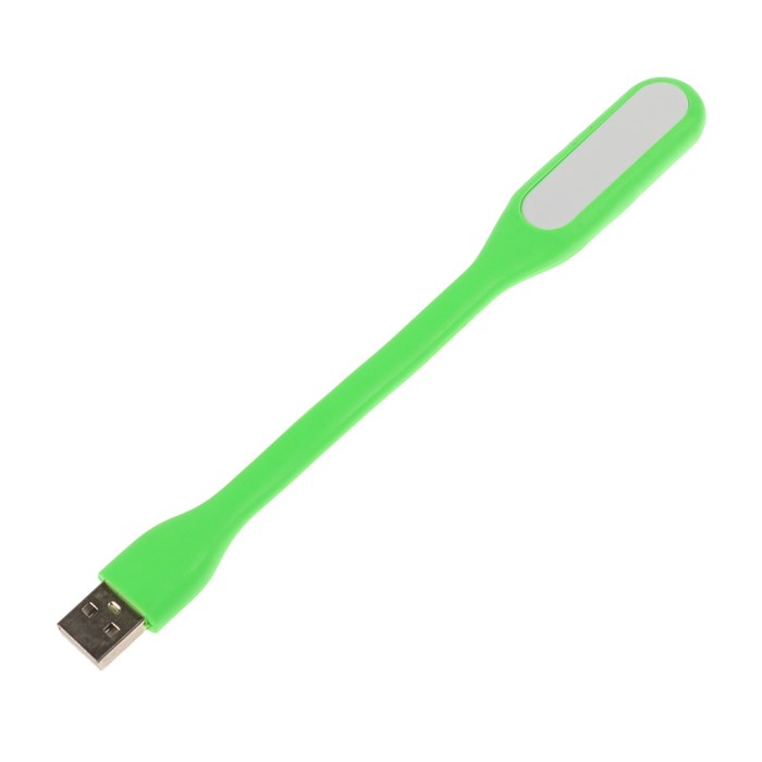 Светильник светодиодный LuazON, USB, гибкий, 5 ватт, 6 диодов, зелёный