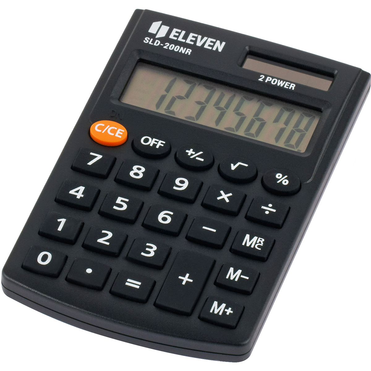 Калькулятор карманный Eleven SLD-200NR, 8 разрядов, двойное питание, 62*98*10мм, черный