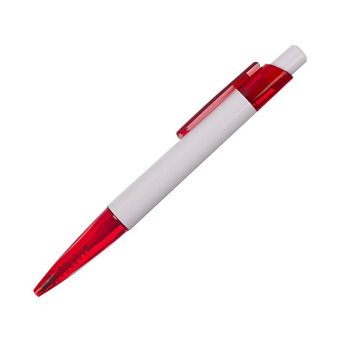 Ручка для логотипа автоматическая ЛУИЗА 0,7 мм бело-красный корпус