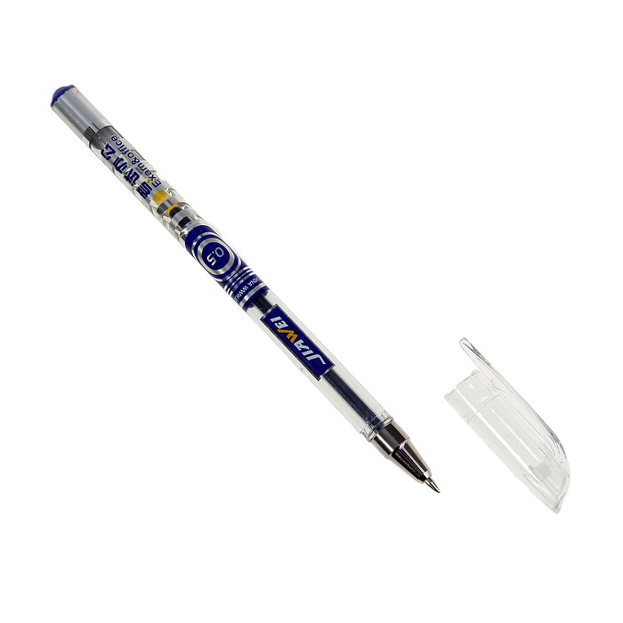 Ручка гелевая, 0.5 мм, синяя, Super, игольчатый пишущий узел