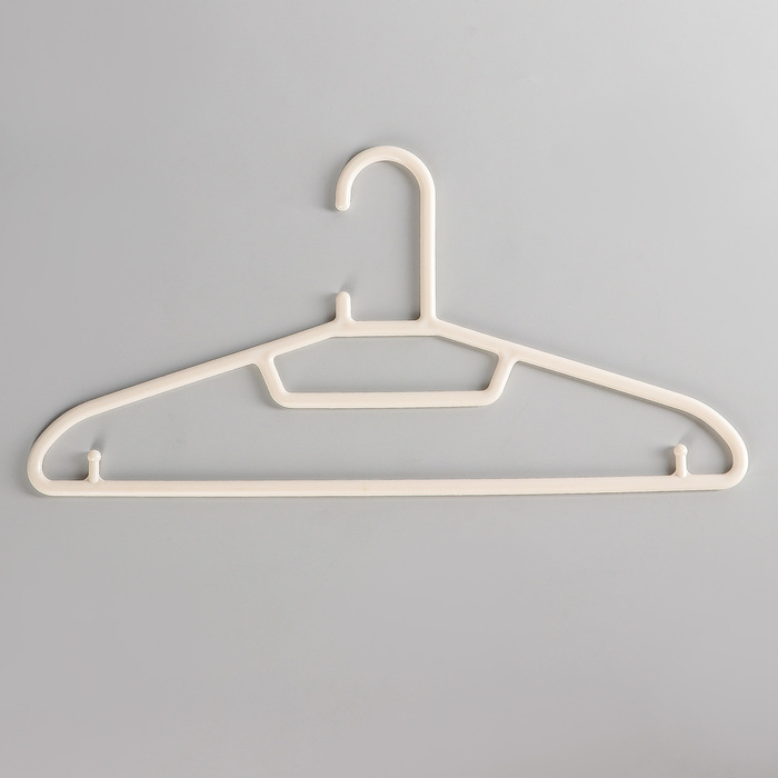 Вешалка-плечики для одежды, размер 44-46, цвет молочный