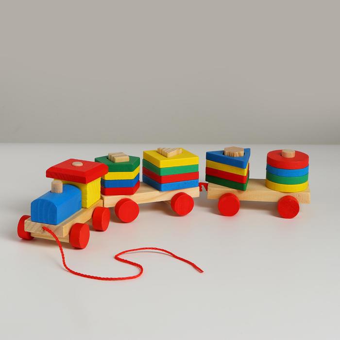 Детская развивающая игрушка «Паровоз с фигурами»