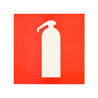 Наклейка указатель "Огнетушитель", 18*18 см, цвет красный