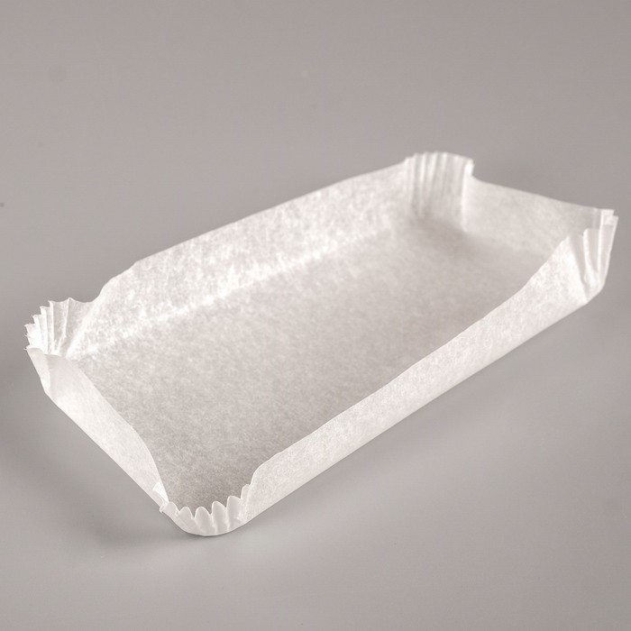 Тарталетка, белая, форма прямоугольник, 6,2 х 12 х 1,5 см