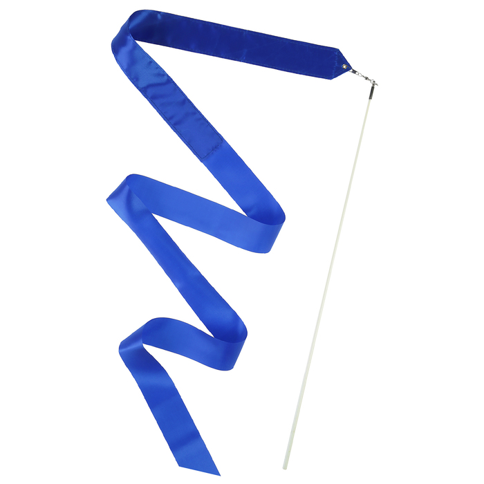 Лента гимнастическая с палочкой 6 м, цвет синий