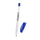 Ручка шариковая 1,0мм синяя, корпус прозрачный,рефленый держатель,масляные чернила(штрихкод на штуке