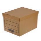 Короб архивный 335 x 445 x 270 мм, Fellowes Bankers Box "Basic", гофрокартон, коричневый