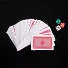 Покер, набор для игры: 3 кубика 1.5х1.5см, колода карт 54шт, 5.5х10.5 см