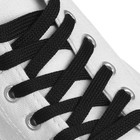 Шнурки для обуви, плоские, 10 мм, 120 см, цвет чёрный